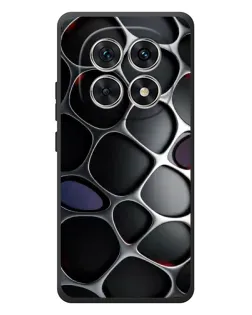 Чехол для Xiaomi Redmi Note 15 с картинкой «Объемная темная решетка»