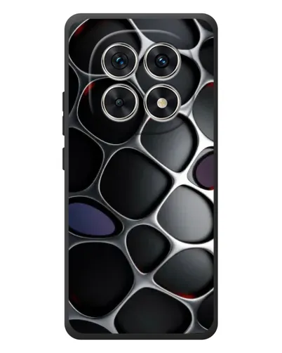 Чехол для Xiaomi Redmi Note 15 с картинкой «Объемная темная решетка»