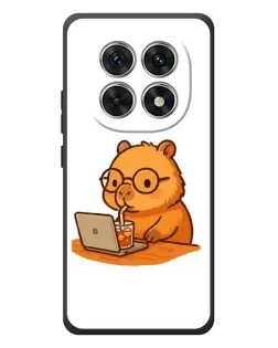 Чохол для Xiaomi Redmi Note 15 з картинкою «Капібара з ноутбуком»