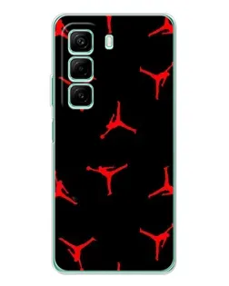 Чехол для Xiaomi Redmi Note 15R с картинкой «Jordan Red Pattern»