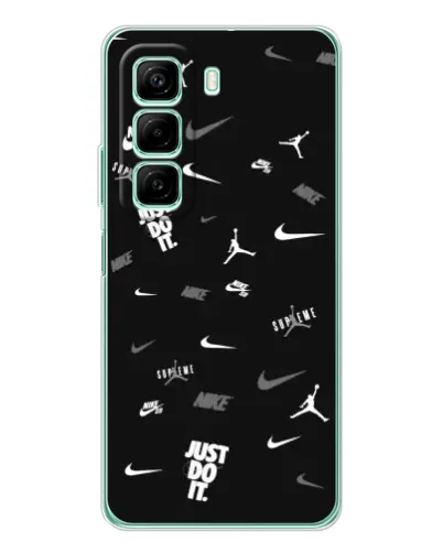 Чехол для Xiaomi Redmi Note 15R с картинкой «Nike Black Pattern» Чехол для Xiaomi Redmi Note 15R с картинкой «Nike Black Pattern»