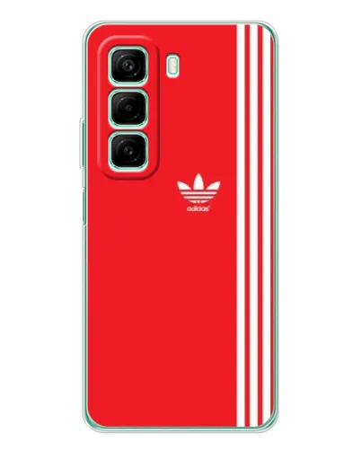 Чехол для Xiaomi Redmi Note 15R с картинкой «Красный минимализм Adidas»