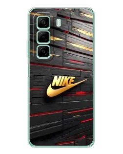 Чехол для Xiaomi Redmi Note 15R с картинкой «Золотой Nike на металле»