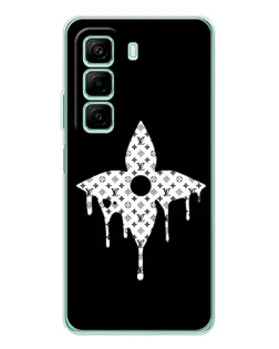 Чехол для Xiaomi Redmi Note 15R с картинкой «Цветочная монограмма»