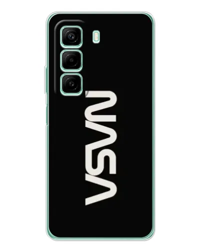 Чехол для Xiaomi Redmi Note 15R с картинкой «NASA — вертикальный логотип»