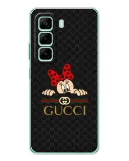 Чехол для Xiaomi Redmi Note 15R с картинкой «Минни Маус Gucci — черный»