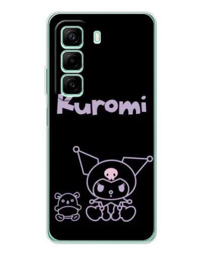 Чехол для Xiaomi Redmi Note 15R с картинкой «Kuromi — черный минимализм»