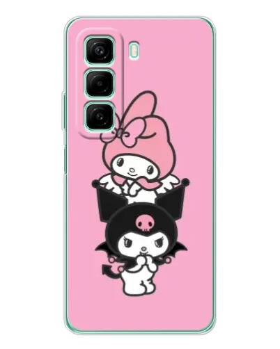 Чехол для Xiaomi Redmi Note 15R с картинкой «My Melody и Kuromi»
