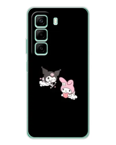 Чехол для Xiaomi Redmi Note 15R с картинкой «My Melody и Kuromi»