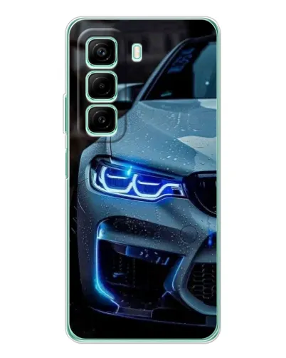Чехол для Xiaomi Redmi Note 15R с картинкой «Взгляд BMW с синими фарами»