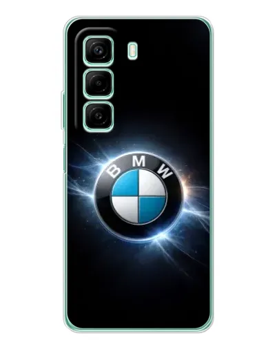 Чехол для Xiaomi Redmi Note 15R с картинкой «BMW — неоновое сияние»