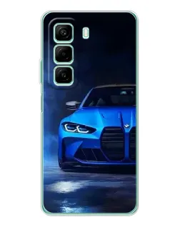 Чехол для Xiaomi Redmi Note 15R с картинкой «Голубая BMW M4»