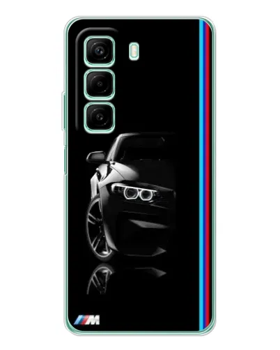 Чехол для Xiaomi Redmi Note 15R с картинкой «Силуэт BMW в темноте»
