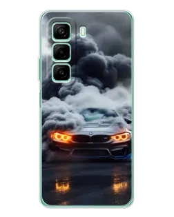 Чехол для Xiaomi Redmi Note 15R с картинкой «BMW в дыму»