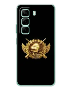 Чехол для Xiaomi Redmi Note 15R с картинкой «PUBG — оранжевый градиент»