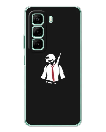 Чехол для Xiaomi Redmi Note 15R с картинкой «PUBG — силуэт воина» Чехол для Xiaomi Redmi Note 15R с картинкой «PUBG — силуэт воина»