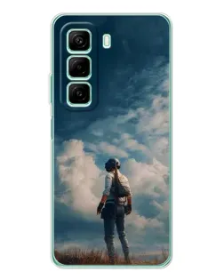 Чехол для Xiaomi Redmi Note 15R с картинкой «Герой PUBG на скале»