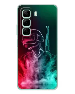 Чехол для Xiaomi Redmi Note 15R с картинкой «PUBG — огненный воин»