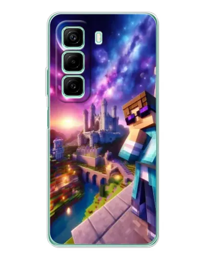 Чехол для Xiaomi Redmi Note 15R с картинкой «Стив и космос» Чехол для Xiaomi Redmi Note 15R с картинкой «Стив и космос»