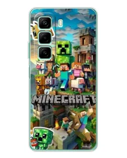 Чехол для Xiaomi Redmi Note 15R с картинкой «Замок Minecraft»