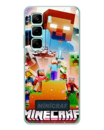Чехол для Xiaomi Redmi Note 15R с картинкой «Minecraft герои игры» Чехол для Xiaomi Redmi Note 15R с картинкой «Minecraft герои игры»