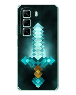 Чехол для Xiaomi Redmi Note 15R с картинкой «Алмазный меч неон»