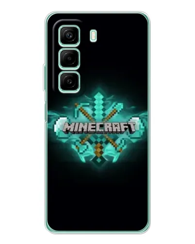 Чехол для Xiaomi Redmi Note 15R с картинкой «Minecraft Diamond лого» Чехол для Xiaomi Redmi Note 15R с картинкой «Minecraft Diamond лого»