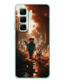 Чехол для Xiaomi Redmi Note 15R с картинкой «Стив в лесу»