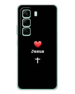 Чехол для Xiaomi Redmi Note 15R с картинкой «Сердце - Jesus»