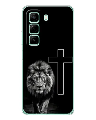 Чехол для Xiaomi Redmi Note 15R с картинкой «Лев и Крест»