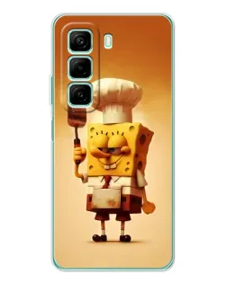 Чехол для Xiaomi Redmi Note 15R с картинкой «Губка Боб повар»