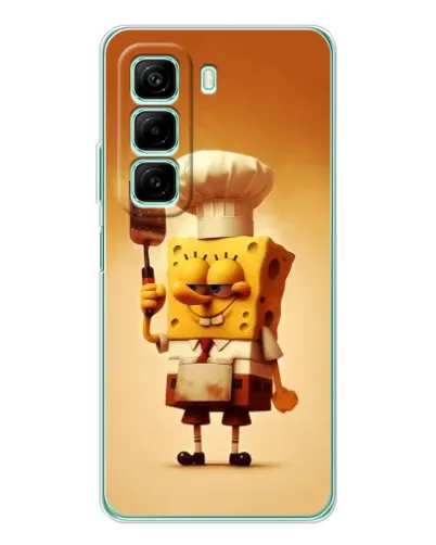 Чехол для Xiaomi Redmi Note 15R с картинкой «Губка Боб повар»