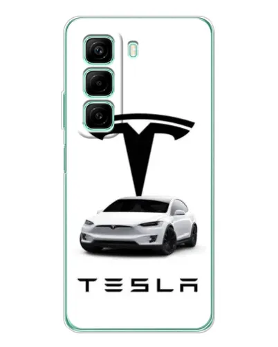 Чехол для Xiaomi Redmi Note 15R с картинкой «Tesla White Style»