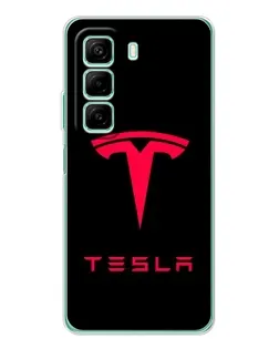 Чехол для Xiaomi Redmi Note 15R с картинкой «Tesla Red Logo»