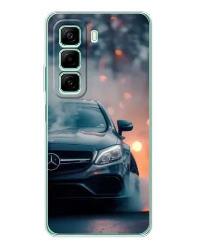 Чехол для Xiaomi Redmi Note 15R с картинкой «Mercedes — ночной город»