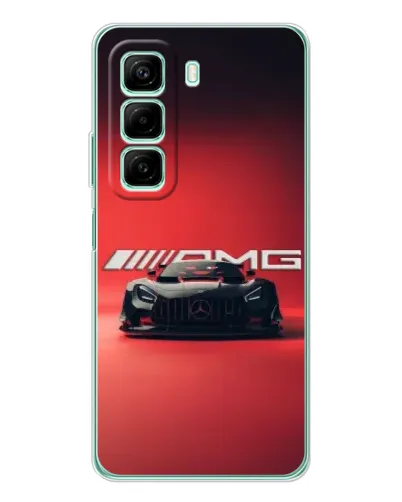 Чехол для Xiaomi Redmi Note 15R с картинкой «Mercedes AMG — красная линия»