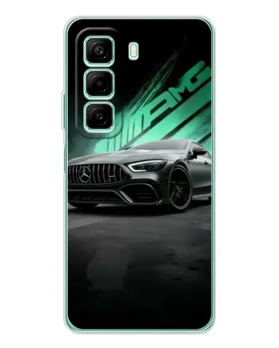 Чехол для Xiaomi Redmi Note 15R с картинкой «Темный Mercedes AMG»