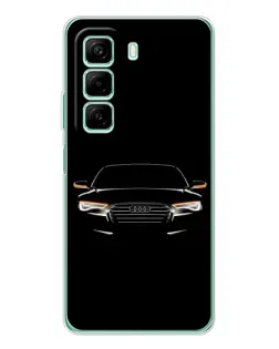 Чехол для Xiaomi Redmi Note 15R с картинкой «Audi — ночной контур»