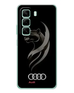 Чехол для Xiaomi Redmi Note 15R с картинкой «Графика — пантера и Audi»
