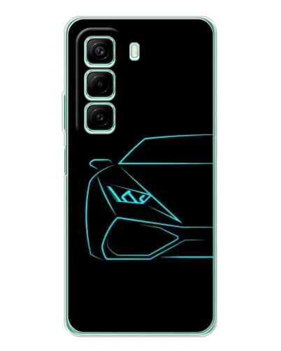 Чехол для Xiaomi Redmi Note 15R с картинкой «Голубой силуэт Lamborghini» Чехол для Xiaomi Redmi Note 15R с картинкой «Голубой силуэт Lamborghini»
