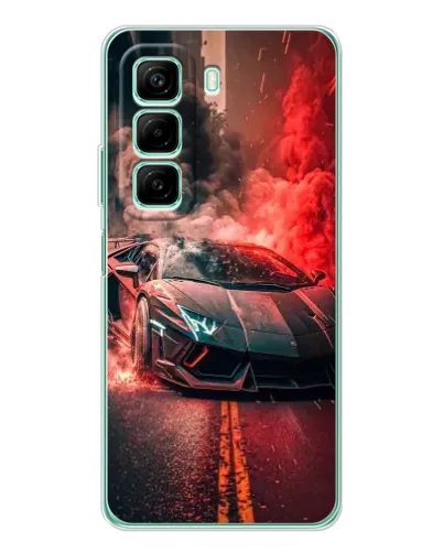 Чехол для Xiaomi Redmi Note 15R с картинкой «Lamborghini красный дым» Чехол для Xiaomi Redmi Note 15R с картинкой «Lamborghini красный дым»