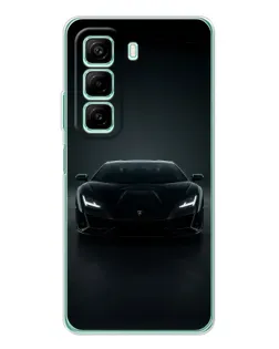 Чехол для Xiaomi Redmi Note 15R с картинкой «Черный Lamborghini Aventador»