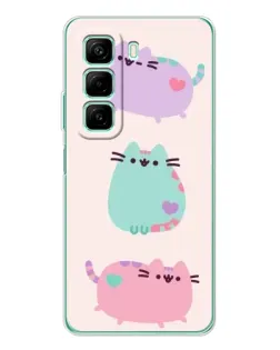 Чехол для Xiaomi Redmi Note 15R с картинкой «Pusheen трио»
