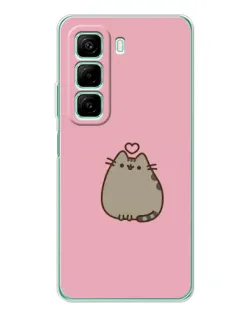 Чехол для Xiaomi Redmi Note 15R с картинкой «Pusheen сердце»