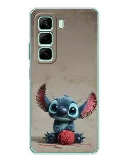 Чехол для Xiaomi Redmi Note 15R с картинкой «Стич на коричневом фоне»