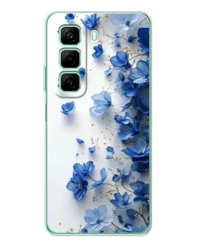 Чехол для Xiaomi Redmi Note 15R с картинкой «Голубой цветочный каскад»