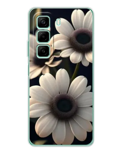 Чехол для Xiaomi Redmi Note 15R с картинкой «Белые маргаритки макро»