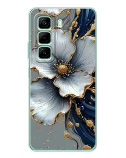 Чехол для Xiaomi Redmi Note 15R с картинкой «Белый цветок и золотой флюид» Чехол для Xiaomi Redmi Note 15R с картинкой «Белый цветок и золотой флюид»