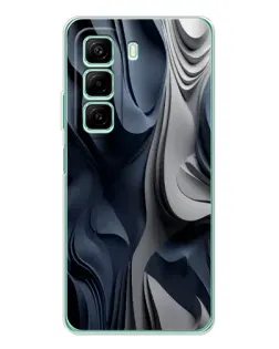 Чехол для Xiaomi Redmi Note 15R с картинкой «Объемные синие складки»