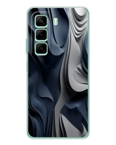 Чехол для Xiaomi Redmi Note 15R с картинкой «Объемные синие складки» Чехол для Xiaomi Redmi Note 15R с картинкой «Объемные синие складки»
